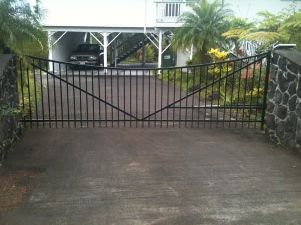 Custom gate — On The Line Fencing project, Big Island, Hawaii