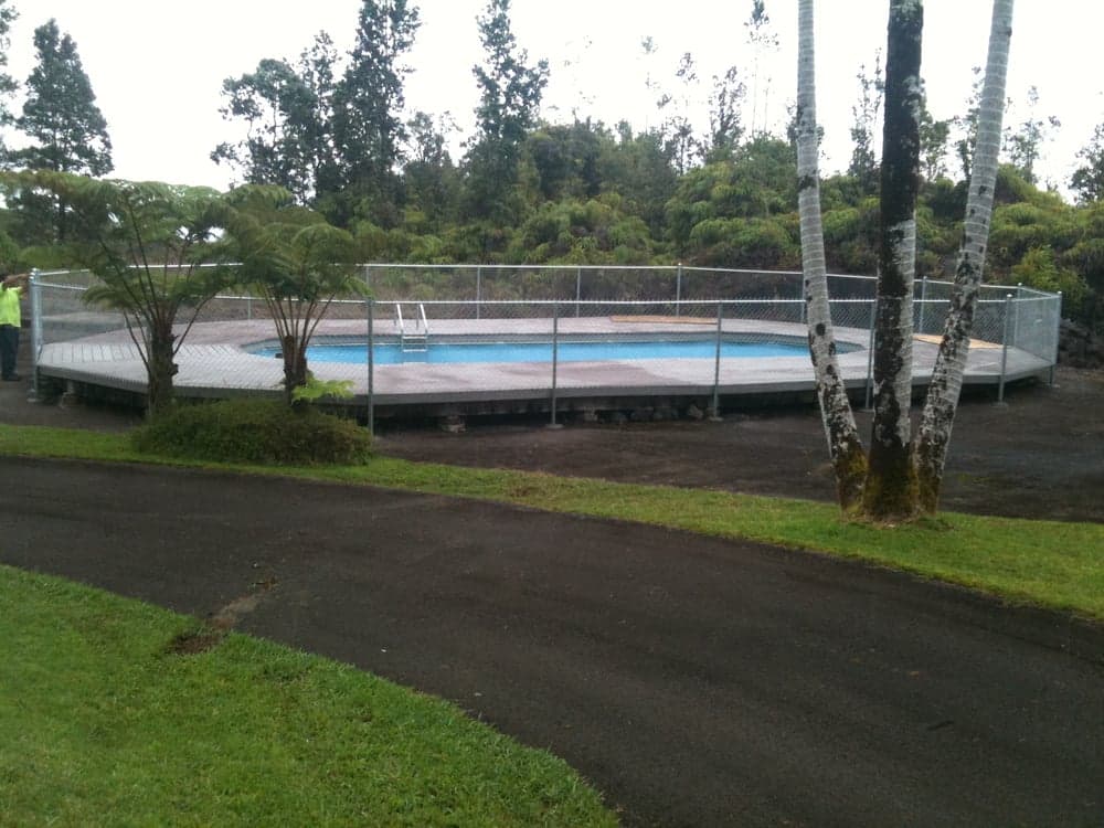 Pool fencing — On The Line Fencing project, Big Island, Hawaii