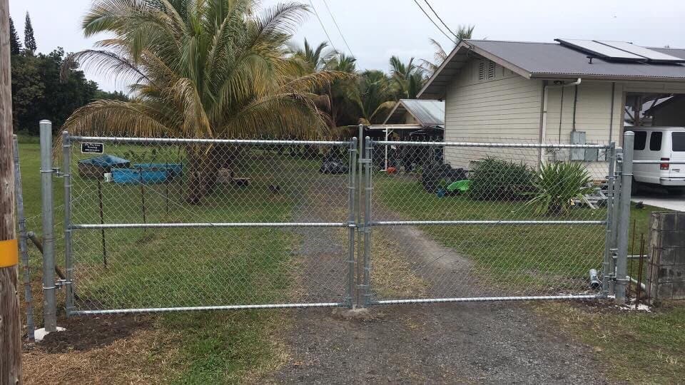 Swing gate — On The Line Fencing project, Big Island, Hawaii